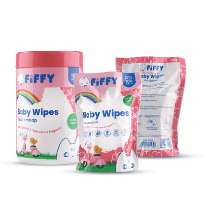 FIFFY Baby Wipes ULTRA SOFT 1 CAN+ 2 REFILL PACK