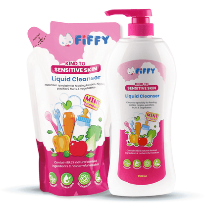 FIFFY BABY LIQUID CLEANSER Mint (750ML+ 600ML)