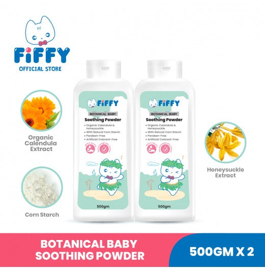 FIFFY BOTANICAL BABY POWDER (500GM X 2)