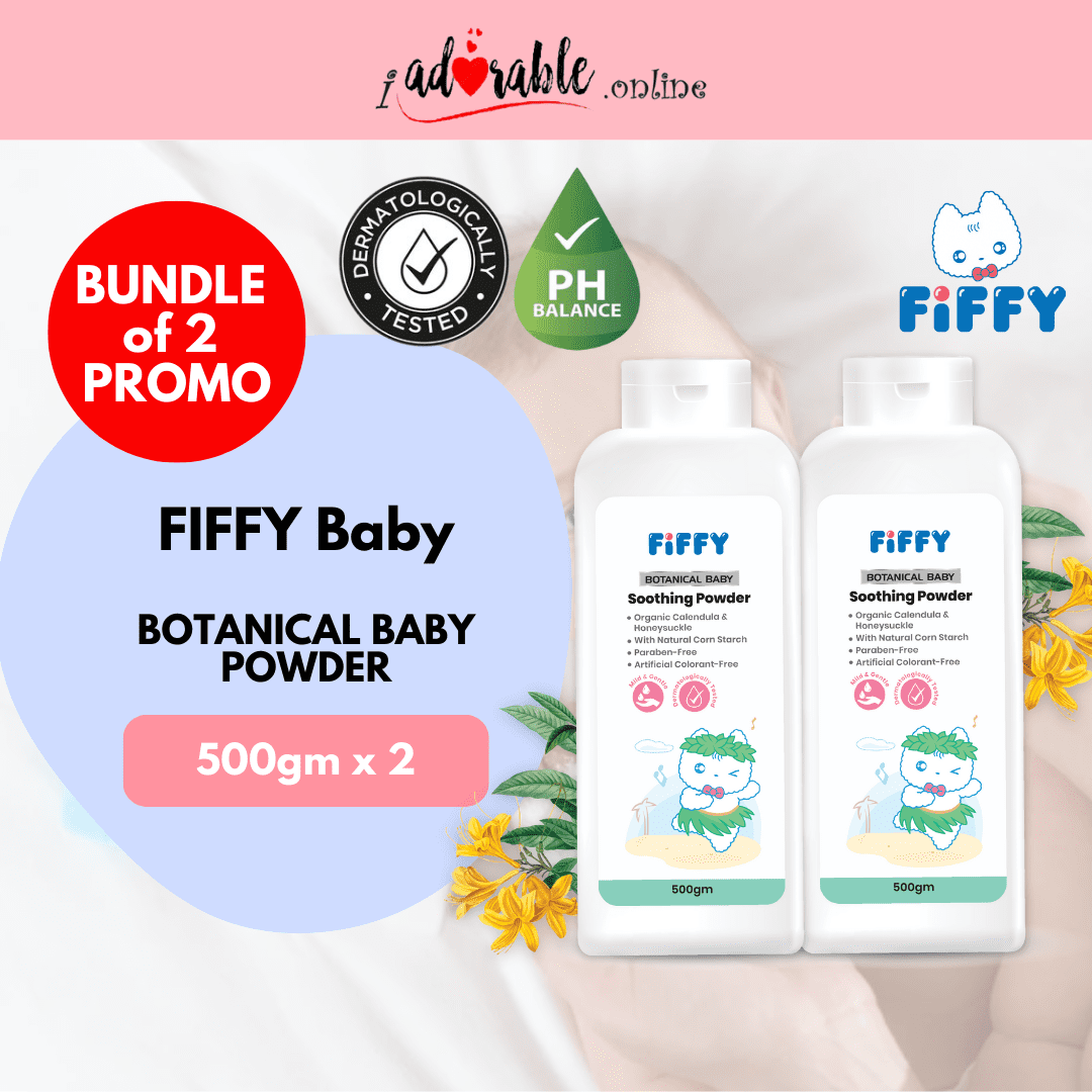 FIFFY BOTANICAL BABY POWDER (500GM X 2)