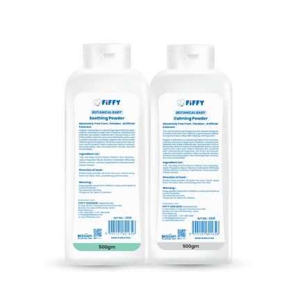 FIFFY BOTANICAL BABY POWDER (500GM X 2)