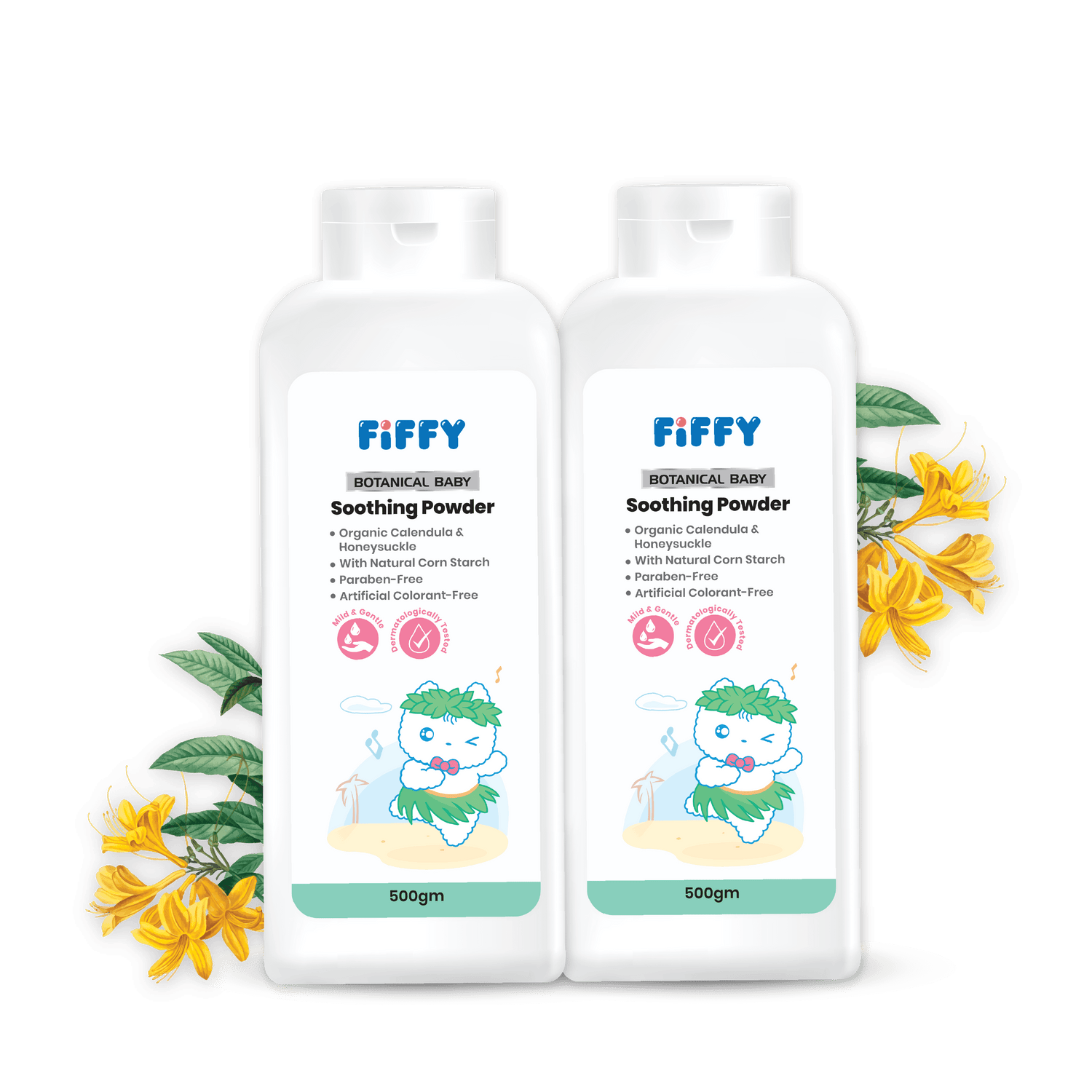 FIFFY BOTANICAL BABY POWDER (500GM X 2)