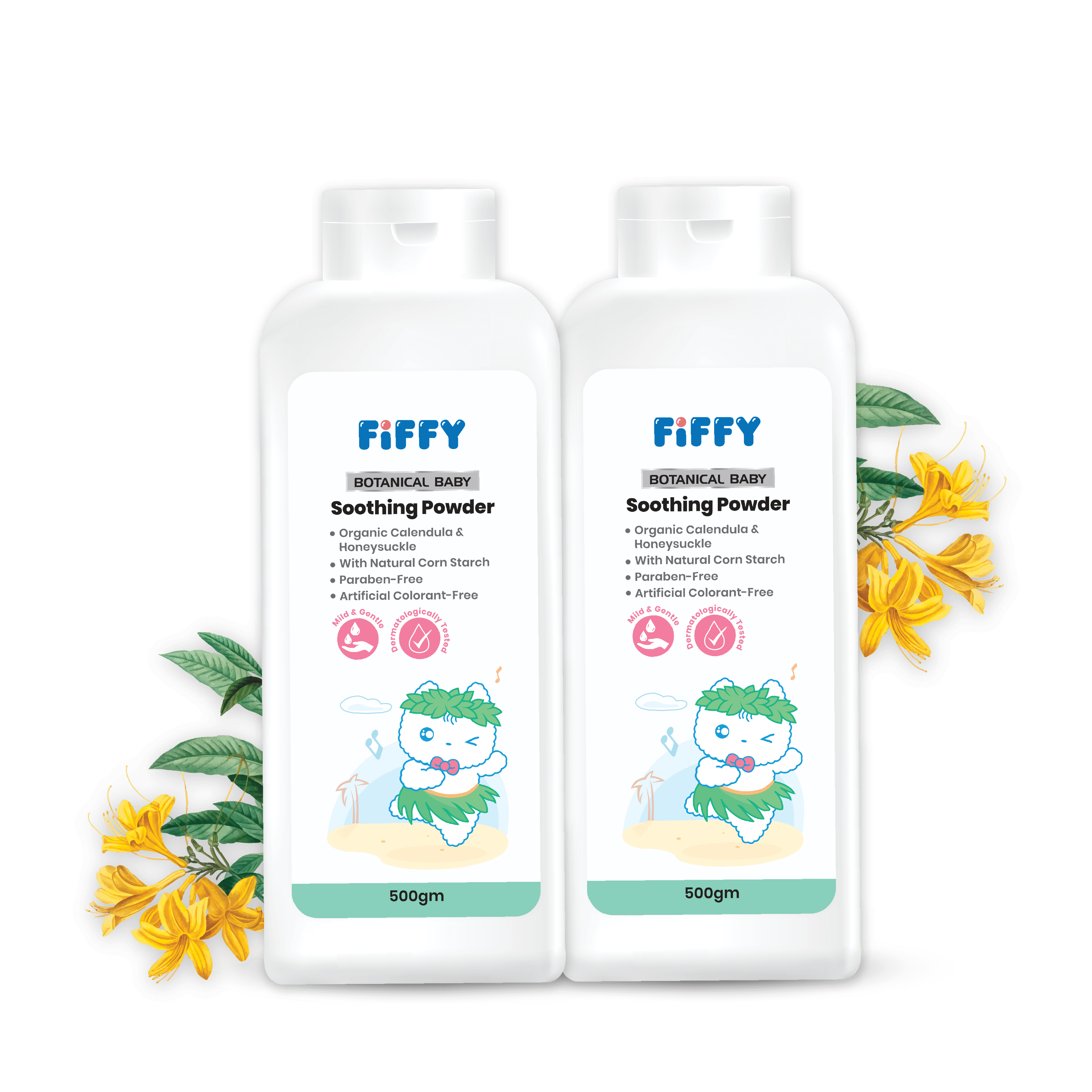 FIFFY BOTANICAL BABY POWDER (500GM X 2)