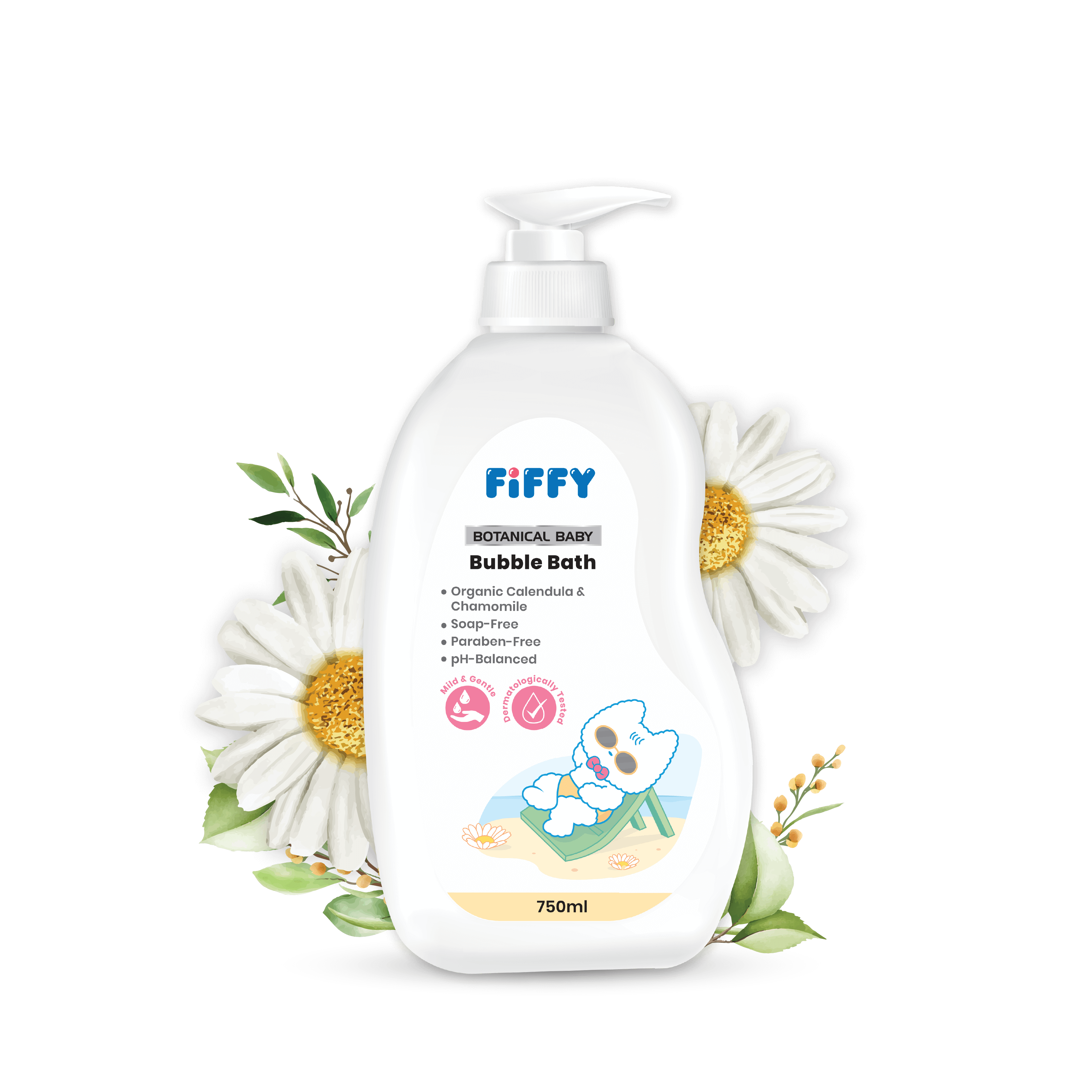 FIFFY BOTANICAL BABY BUBBLE BATH 750ML