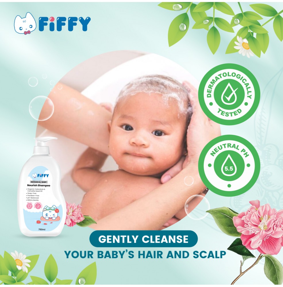 FIFFY BOTANICAL BABY NOURISH SHAMPOO 750ML