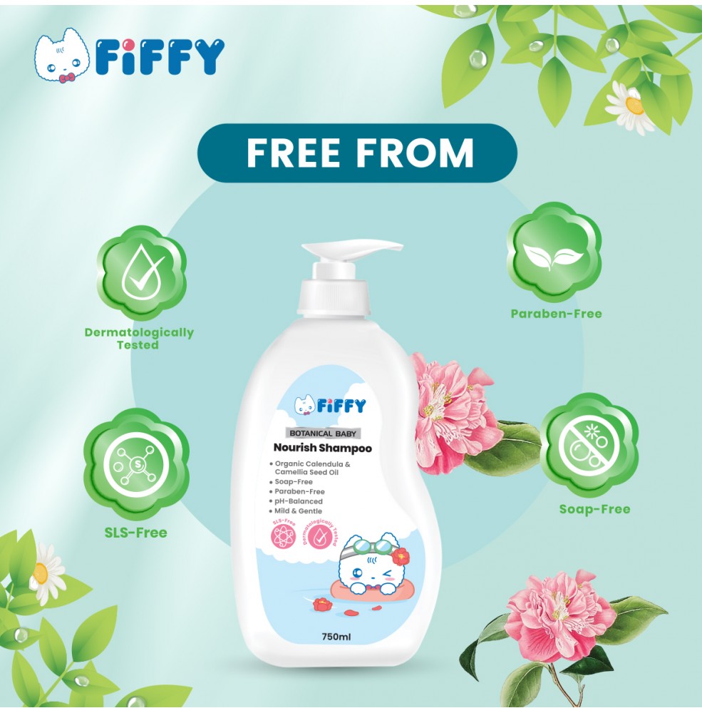 FIFFY BOTANICAL BABY NOURISH SHAMPOO 750ML