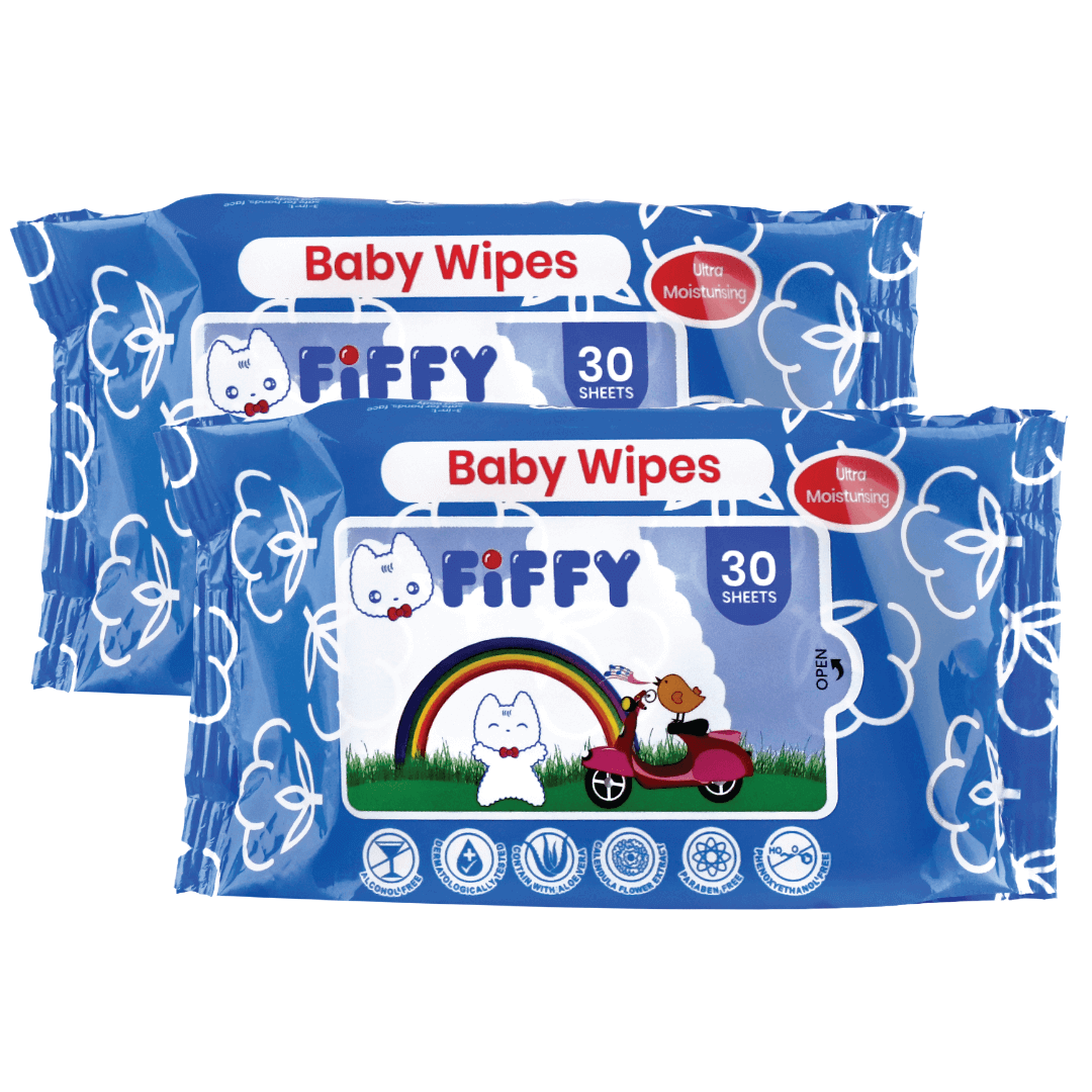 FIFFY Baby Wipes CALENDULA WIPES 30’S X 2