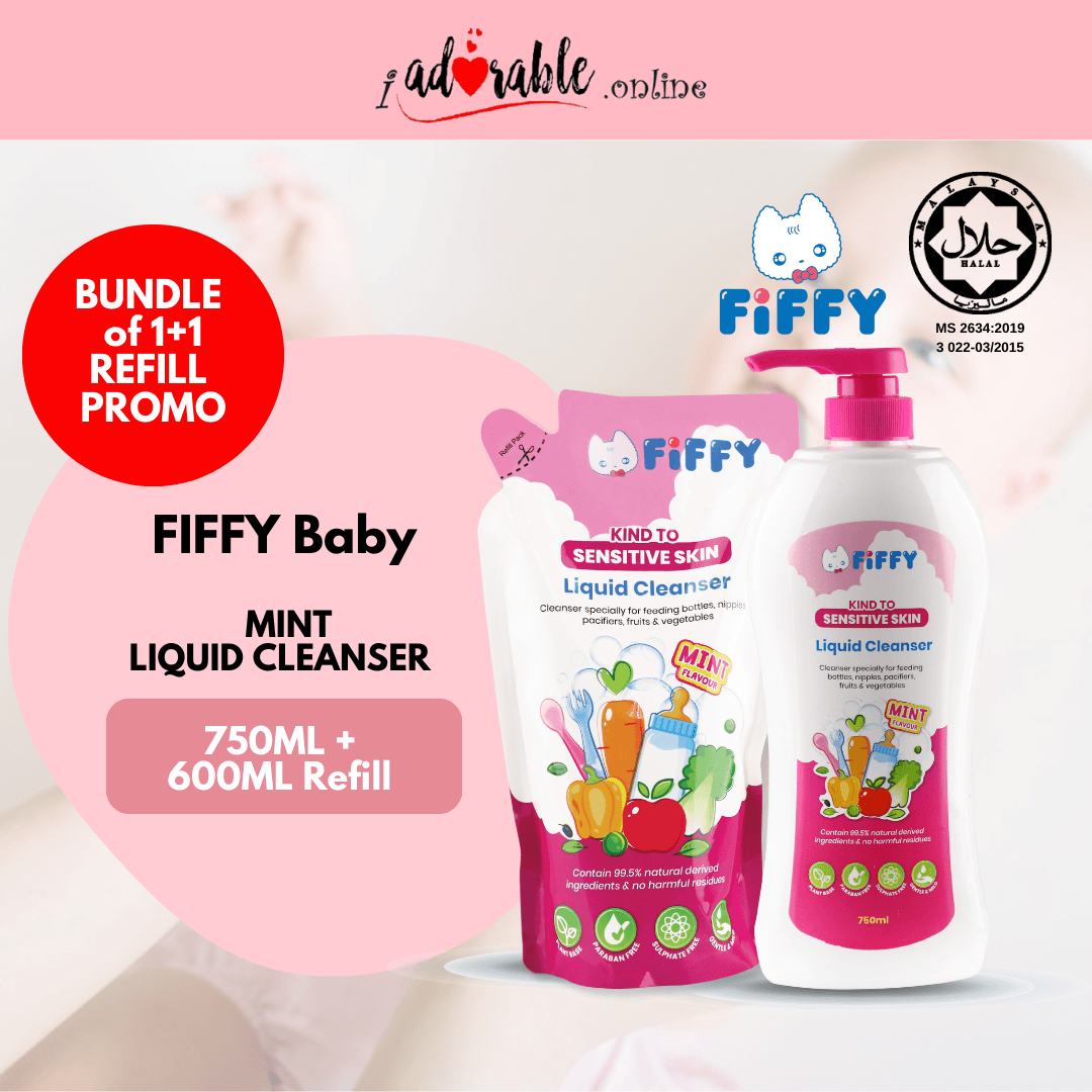 FIFFY BABY LIQUID CLEANSER Mint (750ML+ 600ML)