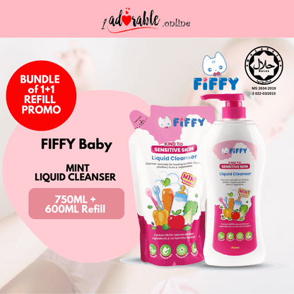 FIFFY BABY LIQUID CLEANSER Mint (750ML+ 600ML)