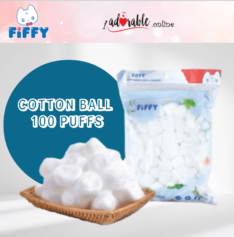 FIFFY COTTON BALL 100 PUFFS x 2