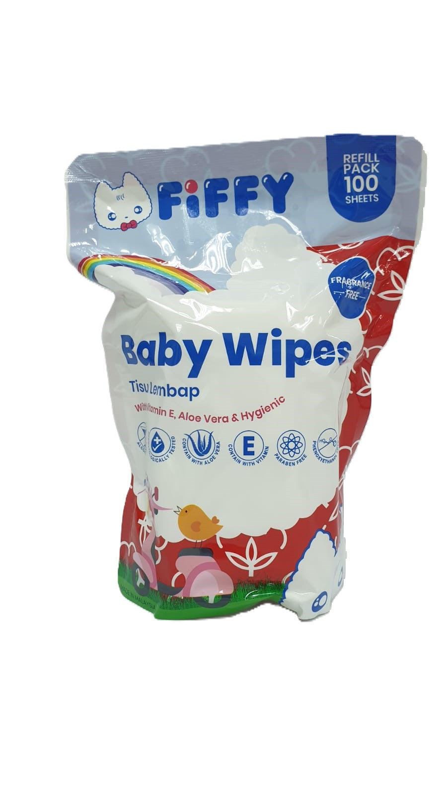 FIFFY Baby Wipes FRAGRANCE FREE 100&