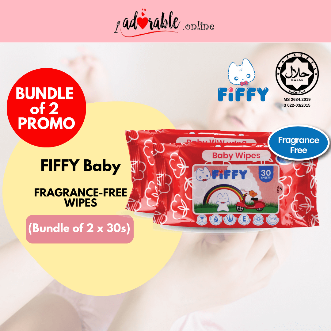 FIFFY Baby Wipes FRAGRANCE-FREE 30&