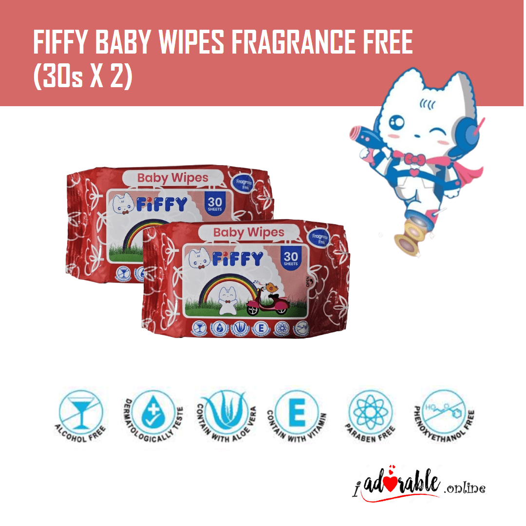 FIFFY Baby Wipes FRAGRANCE-FREE 30&