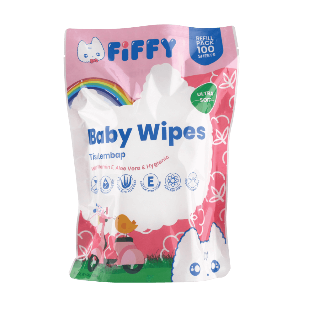 FIFFY Baby Wipes ULTRA SOFT 1 CAN+ 2 REFILL PACK