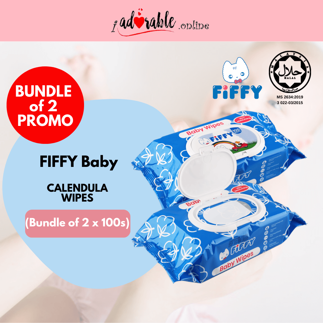 FIFFY Baby Wipes CALENDULA WIPES (100 SHEETS X 2)