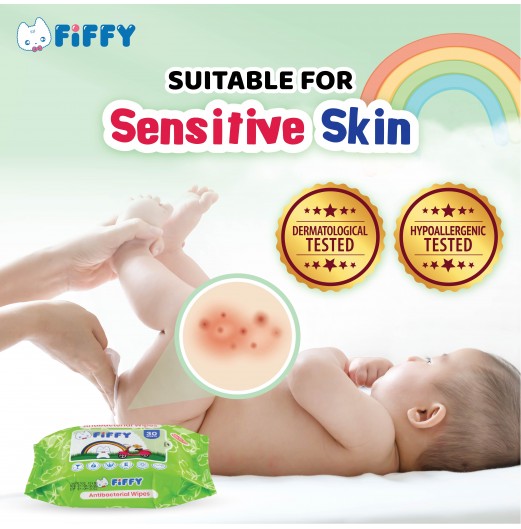 FIFFY Baby ANTIBACTERIAL HYGIENIC WIPES (30s X 2)