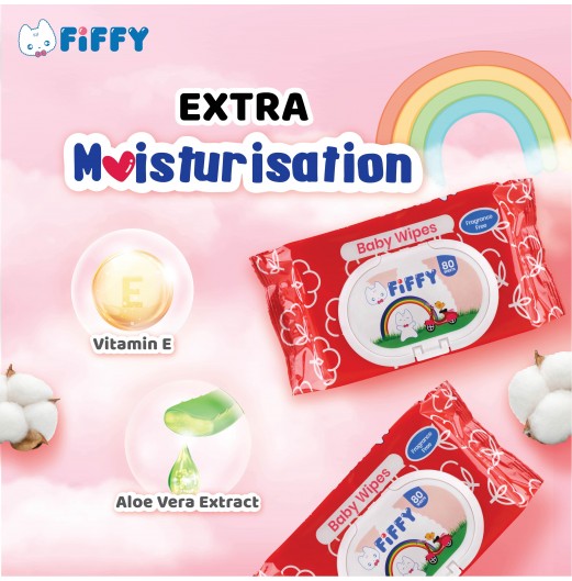 FIFFY Baby Wipes FRAGRANCE-FREE 3 X 80&