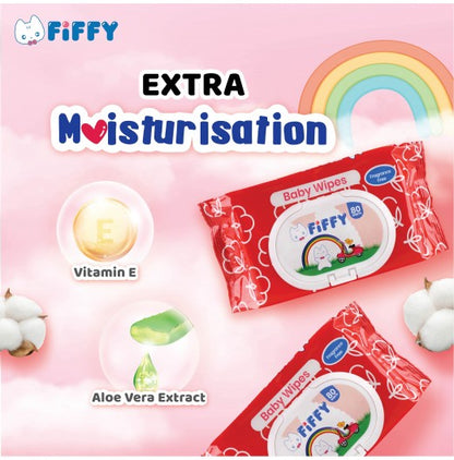 FIFFY Baby Wipes FRAGRANCE-FREE 3 X 80&